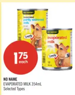 Shoppers Drug Mart NO NAME EVAPORATED MILK offer