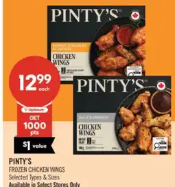 Shoppers Drug Mart PINTY'S FROZEN CHICKEN WINGS offer