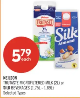 Shoppers Drug Mart NEILSON TRUTASTE MICROFILTERED MILK (2L) or SILK BEVERAGES (1.75L - 1.89L) offer