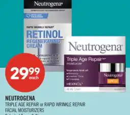 Shoppers Drug Mart NEUTROGENA TRIPLE AGE REPAIR or RAPID WRINKLE REPAIR FACIAL MOISTURIZERS offer