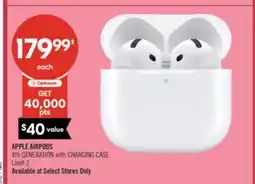 Shoppers Drug Mart APPLE AIRPODS 4th GENERATION with CHARGING CASE offer