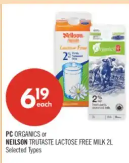 Shoppers Drug Mart PC ORGANICS or NEILSON TRUTASTE LACTOSE FREE MILK offer