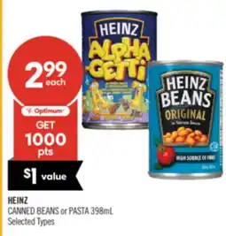 Shoppers Drug Mart HEINZ CANNED BEANS or PASTA offer