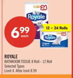 Shoppers Drug Mart ROYALE BATHROOM TISSUE 8 Roll - 12 Roll offer