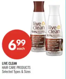 Shoppers Drug Mart LIVE CLEAN HAIR CARE PRODUCTS offer