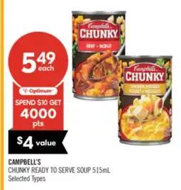 Shoppers Drug Mart CAMPBELL'S CHUNKY READY TO SERVE SOUP offer