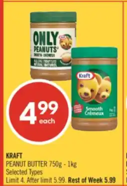 Shoppers Drug Mart KRAFT PEANUT BUTTER offer