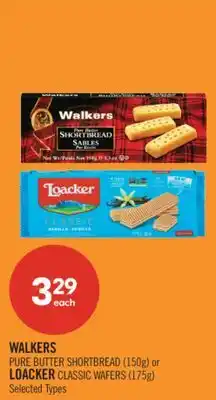Shoppers Drug Mart WALKERS PURE BUTTER SHORTBREAD (150g) or LOACKER CLASSIC WAFERS (175g) offer