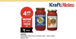 Shoppers Drug Mart CLASSICO TRADITIONAL PIZZA (410mL) or PASTA (410mL - 600mL) SAUCE offer