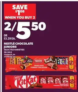 Independent City Market NESTLÉ CHOCOLATE JUNIORS offer