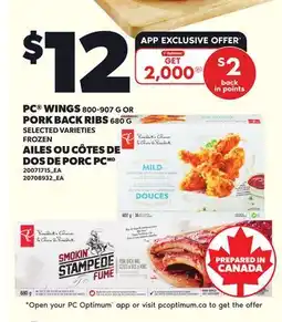 Independent City Market PC WINGS, 800-907 G OR PORK BACK RIBS, 680 G offer