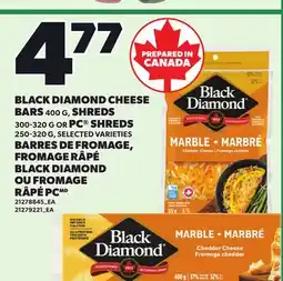 Independent City Market BLACK DIAMOND CHEESE BARS, 400 G SHREDS, 300-320 G OR PC SHREDS, 250-320 G offer