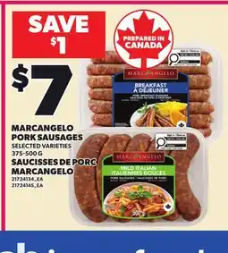 Independent City Market MARCANGELO PORK SAUSAGES offer
