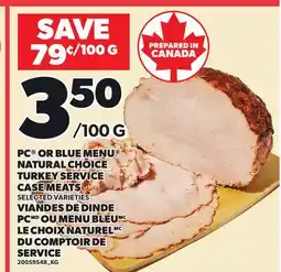 Independent City Market PC OR BLUE MENU NATURAL CHOICE TURKEY SERVICE CASE MEATS offer