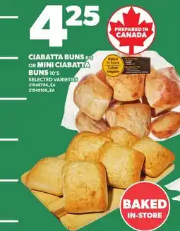 Independent City Market CIABATTA BUNS, 6'S OR MINI CIABATTA BUNS, 10'S offer