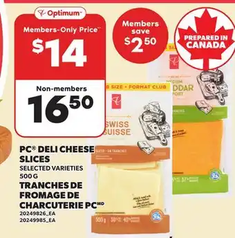 Independent City Market PC DELI CHEESE SLICES offer