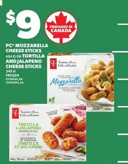 Independent City Market PC MOZZARELLA CHEESE STICKS, 454 G OR TORTILLA AND JALAPENO CHEESE STICKS, 345 G offer