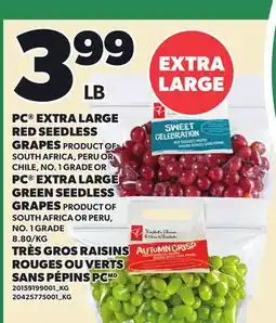 Independent City Market PC EXTRA LARGE RED SEEDLESS GRAPES OR PC EXTRA LARGE GREEN SEEDLESS GRAPES offer