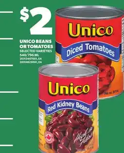 Independent City Market UNICO BEANS OR TOMATOES OR TOMATOES, 540/796 ML offer