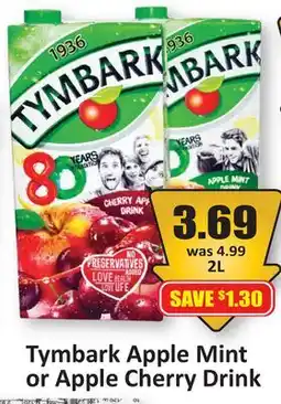 Starsky Tymbark Apple Mint or Apple Cherry Drink offer