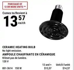 BMR CERAMIC HEATING BULB offer