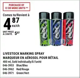 BMR LIVESTOCK MARKING SPRAY offer