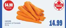 Wholesale Club CARROTS, 25 lb offer