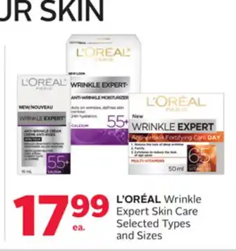 Rexall L' ORÉAL Wrinkle Expert Skin Care offer