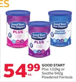 Rexall GOOD START Plus 1.02kg or Soothe 942g Powdered Formula offer