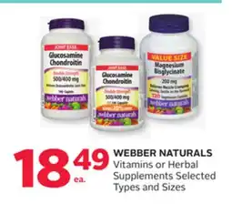 Rexall WEBBER NATURALS Vitamins or Herbal Supplements offer