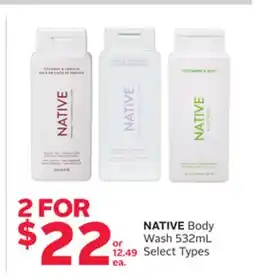 Rexall NATIVE Body Wash offer