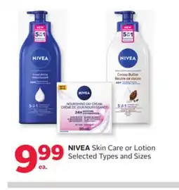 Rexall NIVEA Skin Care or Lotion offer