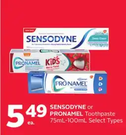 Rexall SENSODYNE or PRONAMEL Toothpaste 75mL-100mL offer