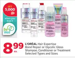 Rexall L' ORÉAL Hair Expertise Bond Repair or Glycolic Gloss Shampoo, Conditioner or Treatment offer