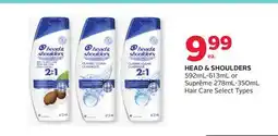 Rexall HEAD & SHOULDERS 592mL-613mL or Suprême 278mL-350mL Hair Care offer