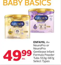 Rexall ENFAMIL A + NeuroPro or NeuroPro Gentlease Infant Formula Powder Tubs offer