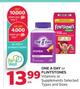 Rexall ONE A DAY or FLINTSTONES Vitamins or Supplements offer