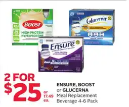 Rexall ENSURE, BOOST or GLUCERNA Meal Replacement Beverage offer