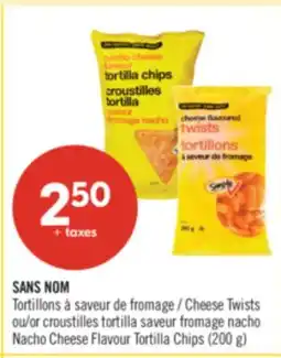 Pharmaprix NO NAME Cheese Twists Nacho Cheese Flavour Tortilla Chips offer