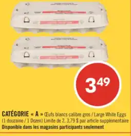 Pharmaprix Large White Eggs 1 Dozen offer