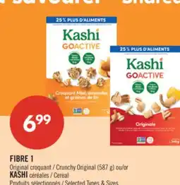 Pharmaprix FIBRE 1 Original Crunchy Original (587 g) or KASHI Cereal offer