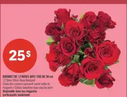 Pharmaprix BOUQUET DE 12 ROSES AVEC TIGE DE 50 cm 12 Stem 50cm Rose Bouquet offer