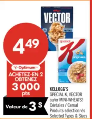 Pharmaprix KELLOGG'S SPECIAL K VECTOR or MINI-WHEATS! Cereal offer