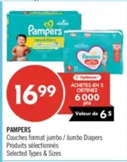 Pharmaprix PAMPERS Jumbo Diapers offer