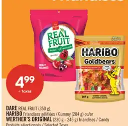 Pharmaprix DARE REAL FRUIT (350 g), HARIBO Gummy (284 g) or WERTHER'S ORIGINAL (230 g - 245 g) Candy offer