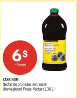 Pharmaprix NO NAME Unsweetened Prune Nectar offer