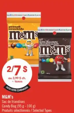 Pharmaprix M&M's Candy Bag offer