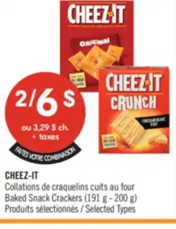 Pharmaprix CHEEZ-IT Baked Snack Crackers (191 g - 200 g) offer