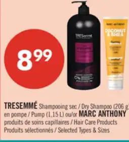 Pharmaprix TRESEMMÉ Dry Shampoo (206 g), Pump (1.15 L) or MARC ANTHONY Hair Care Products offer