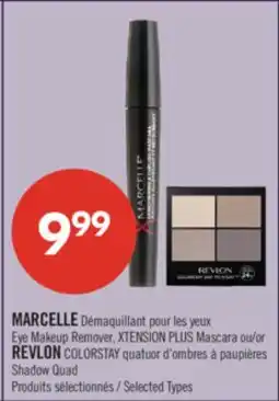 Pharmaprix MARCELLE Eye Makeup Remover, XTENSION PLUS Mascara or REVLON COLORSTAY Shadow Quad offer